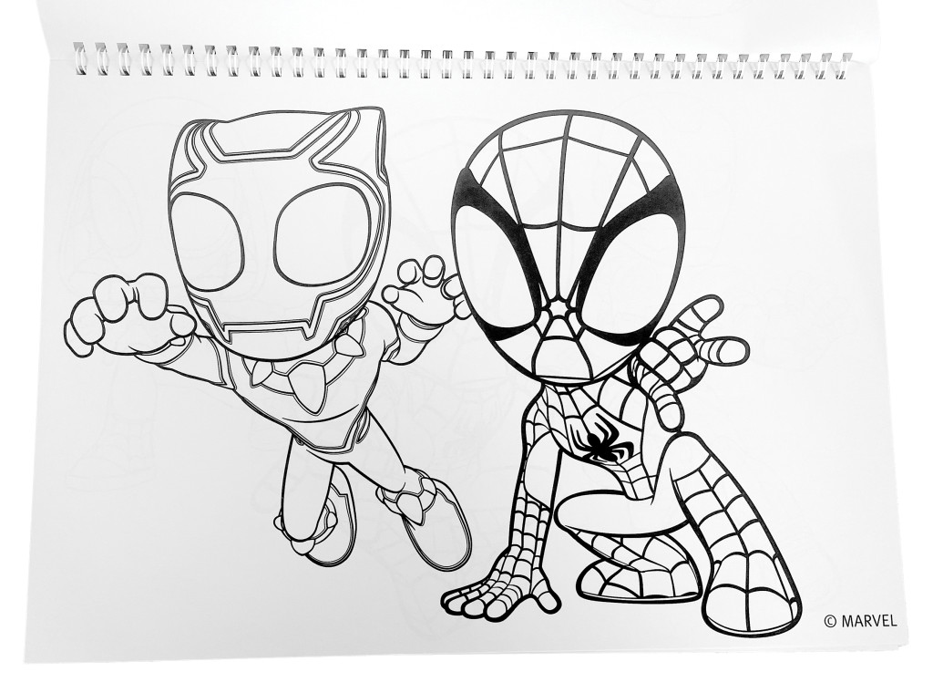 Spiderman Spidey Web A4 Σπιράλ Μπλοκ Ζωγραφικής 40 Φύλλα με Αυτοκόλλητα