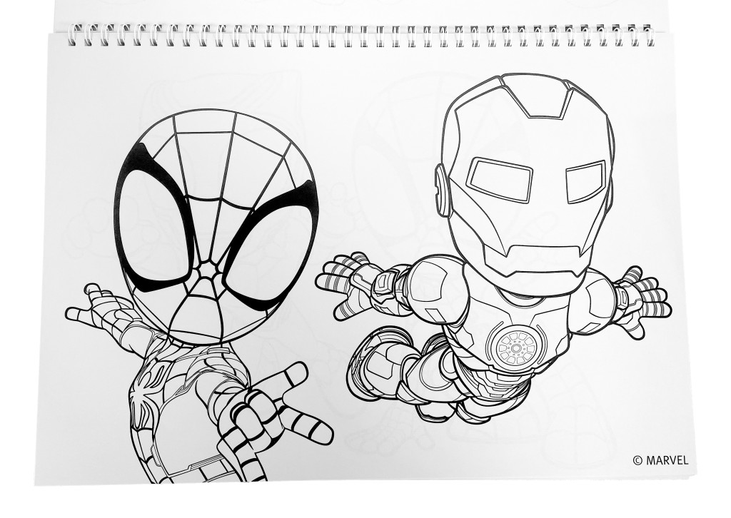 Spiderman Spidey Web A4 Σπιράλ Μπλοκ Ζωγραφικής 40 Φύλλα με Αυτοκόλλητα