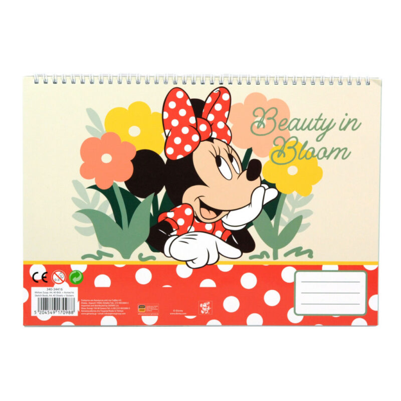 Disney Minnie Nomadic Spirit A4 Σπιράλ Μπλοκ Ζωγραφικής 40 Φύλλα με Αυτοκόλλητα 5885800