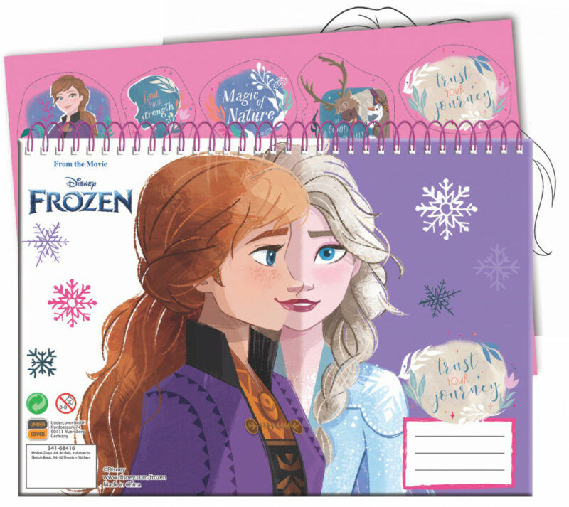 Disney Frozen Together A4 Σπιράλ Μπλοκ Ζωγραφικής 40 Σελίδες με Αυτοκόλλητα 5882779