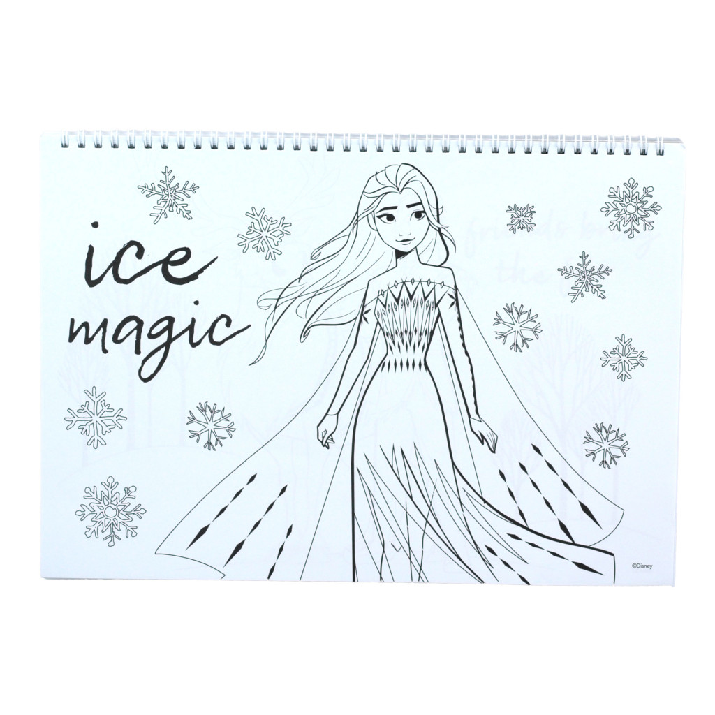 Disney Frozen Heart A4 Σπιράλ Μπλοκ Ζωγραφικής 40 Σελίδες με Αυτοκόλλητα - Image 5