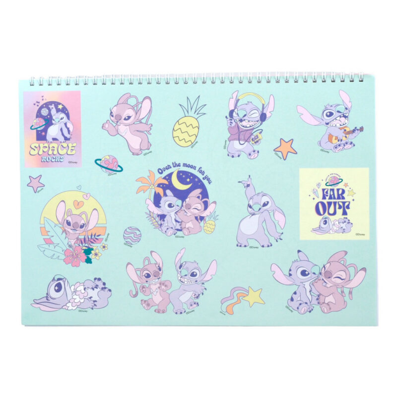 Disney Lilo και Stitch Blast A4 Σπιράλ Μπλοκ Ζωγραφικής 40 Σελίδες με Αυτοκόλλητα 5898513