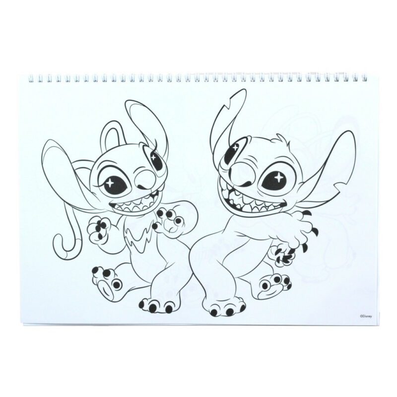 Disney Lilo και Stitch Blast A4 Σπιράλ Μπλοκ Ζωγραφικής 40 Σελίδες με Αυτοκόλλητα 5898514