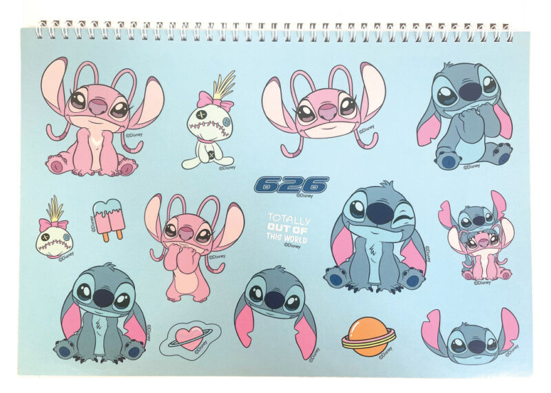 Disney Lilo και Stitch Universe A4 Σπιράλ Μπλοκ Ζωγραφικής 40 Σελίδες με Αυτοκόλλητα 5901358