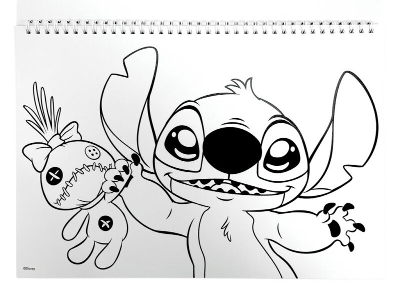 Disney Lilo και Stitch Universe A4 Σπιράλ Μπλοκ Ζωγραφικής 40 Σελίδες με Αυτοκόλλητα 5901360