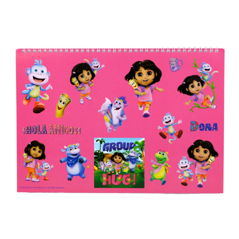 Dora the Explorer Jungle A4 Σπιράλ Μπλοκ Ζωγραφικής 40 Σελίδες με Αυτοκόλλητα 5885814