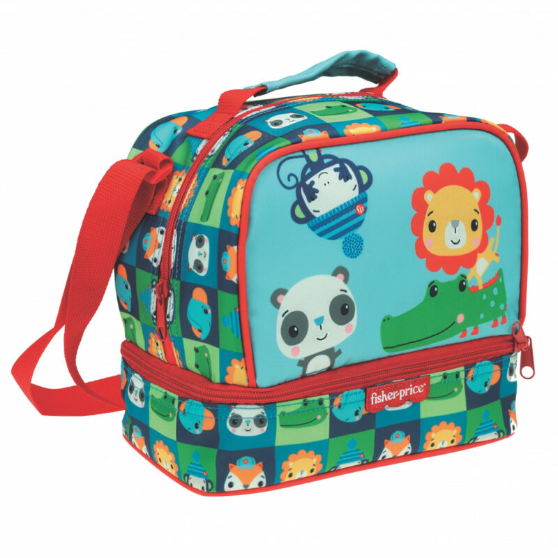 Fisher-Price Animals Ισοθερμική Τσάντα Φαγητού με 2 Θήκες 20×15×21 cm 5872377