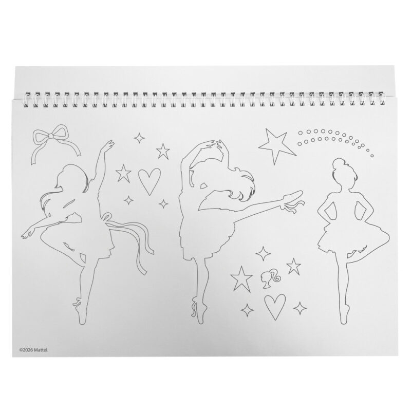 Barbie Ballerina A4 Σπιράλ Μπλοκ Ζωγραφικής 40 Φύλλα με Αυτοκόλλητα 5901324