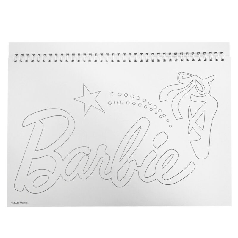 Barbie Ballerina A4 Σπιράλ Μπλοκ Ζωγραφικής 40 Φύλλα με Αυτοκόλλητα 5901326