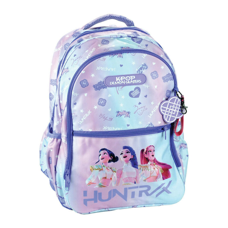 K-pop Demon Hunters Purple Σχολική Τσάντα Πλάτης με 3 Θήκες 46×35×20 cm 5905678