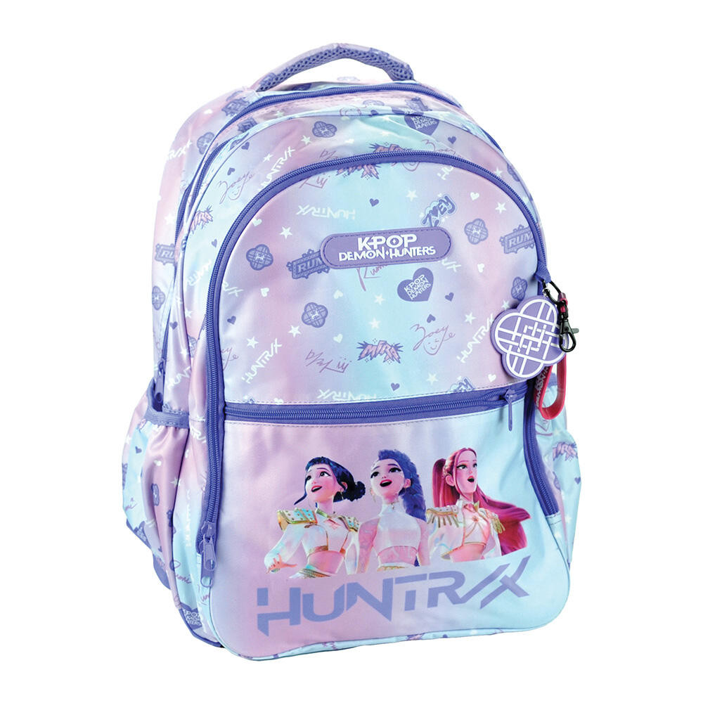 K-pop Demon Hunters Purple Σχολική Τσάντα Πλάτης με 3 Θήκες 46×35×20 cm