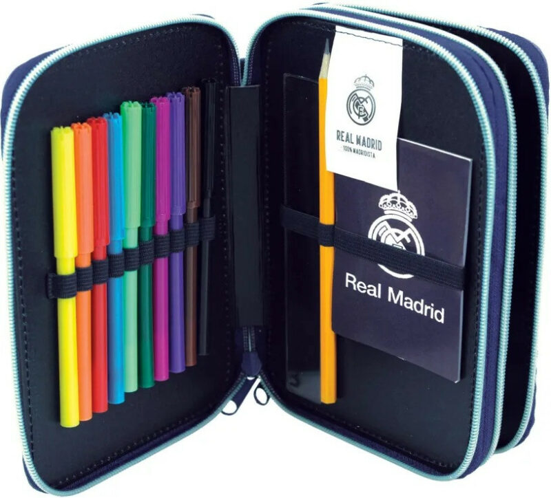 Real Madrid Blue Γεμάτη Κασετίνα 2 Επιπέδων 5904404