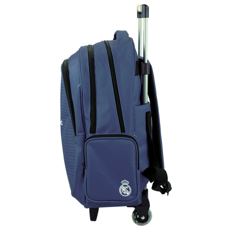 Real Madrid Blue Σχολική Τσάντα Πλάτης Τρόλεϊ με 3 Θήκες 46×35×20 cm 5904763