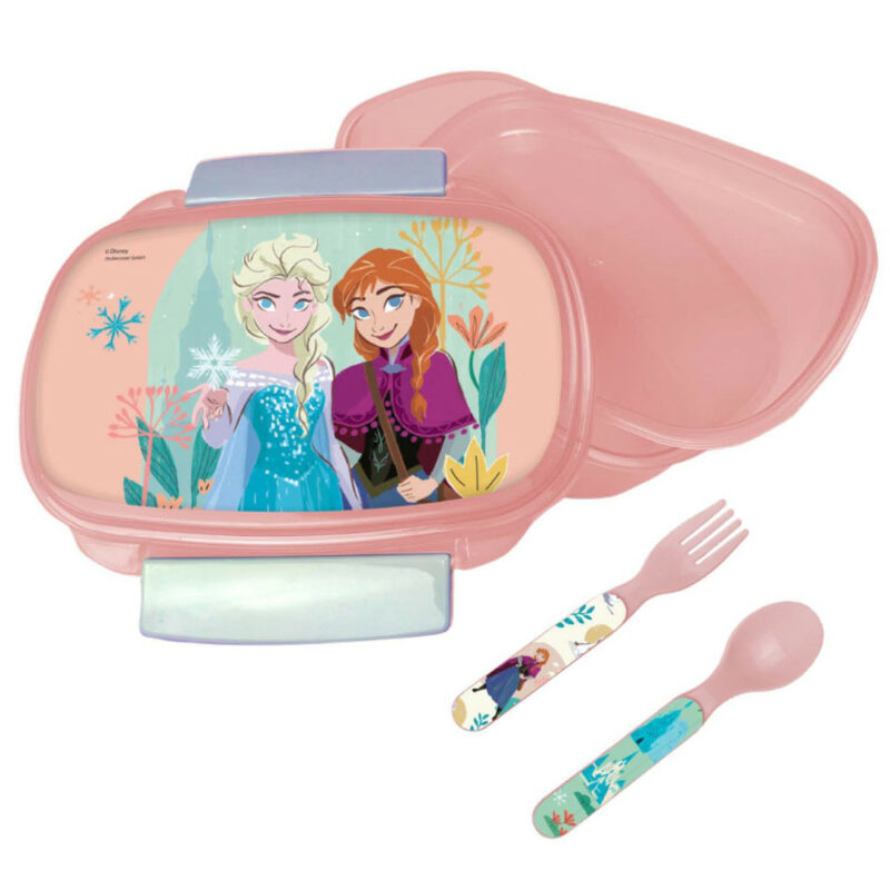 Disney Frozen Together Σετ Φαγητοδοχείου και Παιδικών Μαχαιροπίρουνων 18×12×6 cm 5873176
