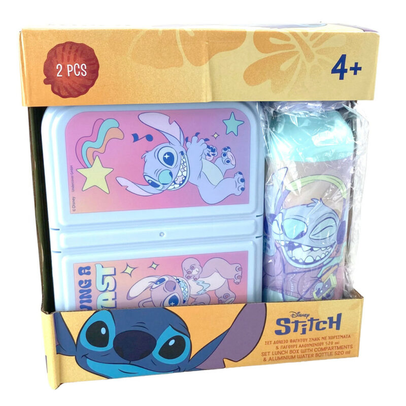 Disney Lilo & Stitch Blast Σετ Φαγητοδοχείου και Αλουμινένιου Παγουριού 520 ml 5885891