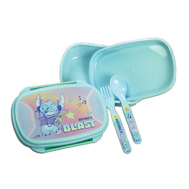 Disney Lilo & Stitch Blast Σετ Φαγητοδοχείου και Παιδικών Μαχαιροπίρουνων 18×12×6 cm 5881837