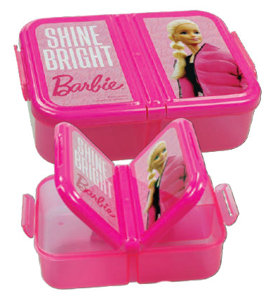 Barbie Shine Bright Παιδικό Φαγητοδοχείο Πολλαπλών Θέσεων 18×14×6 cm Χωρίς BPA 5886474