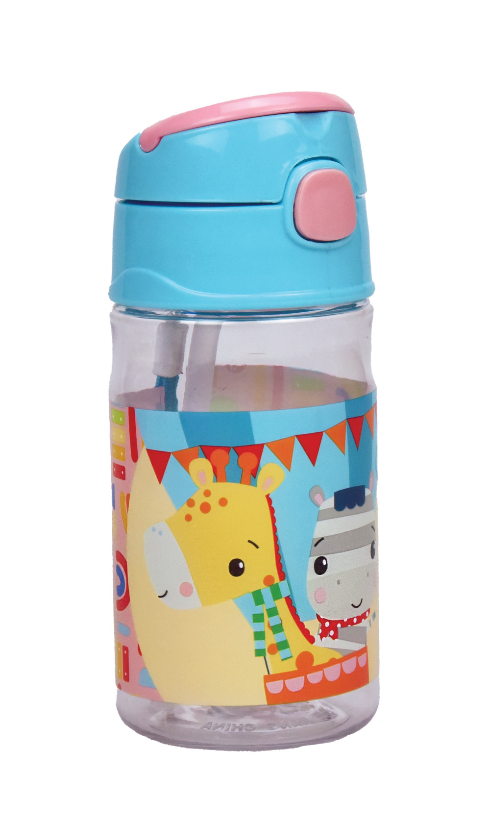 Fisher-Price Animals Πλαστικό Παγούρι με Καλαμάκι 350 ml