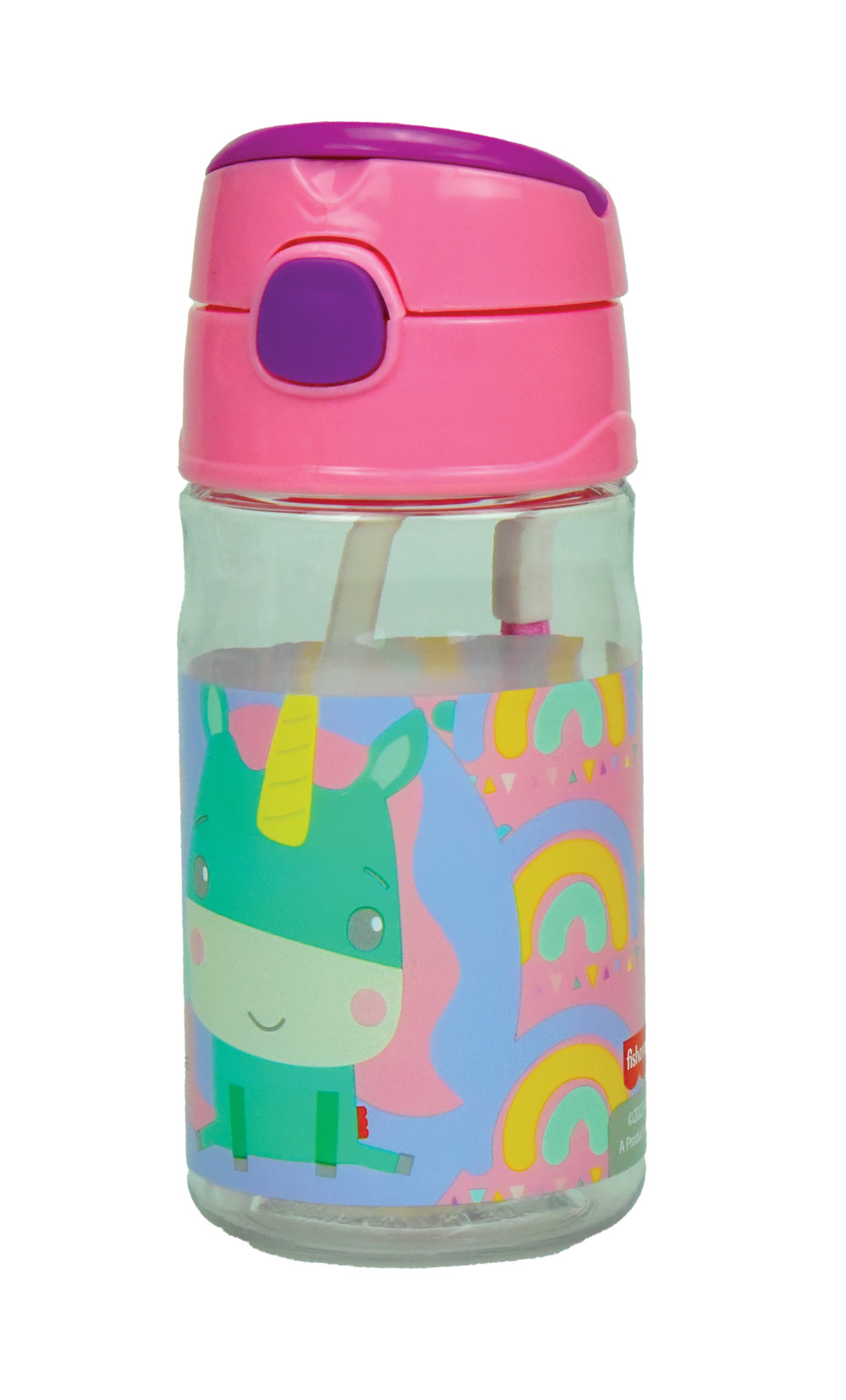 Fisher-Price Animals Πλαστικό Παγούρι με Καλαμάκι 350 ml