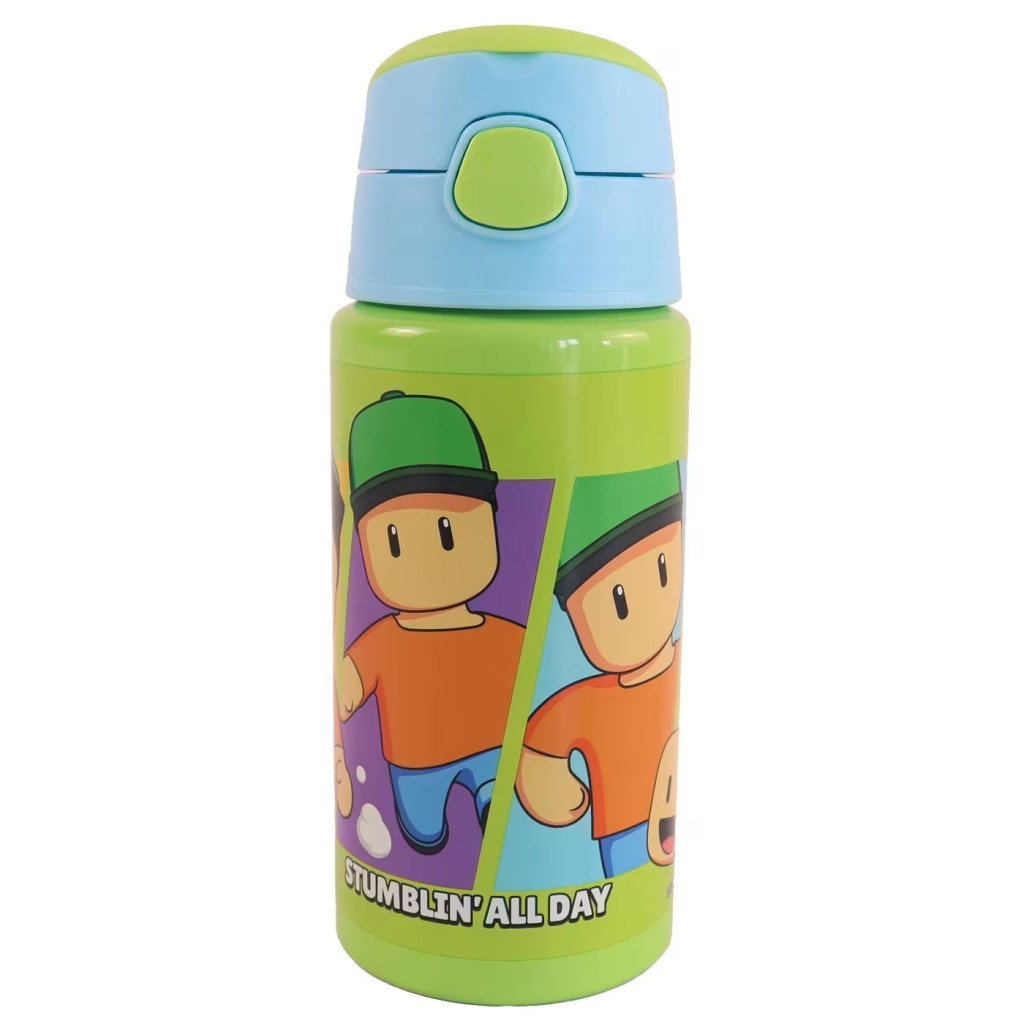 Stumble Guys All Day Αλουμινένιο Παγούρι με Καλαμάκι 500 ml