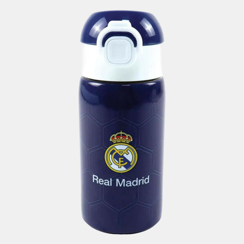 Real Madrid Blue Αλουμινένιο Παγούρι με Καλαμάκι 500 ml 5905789