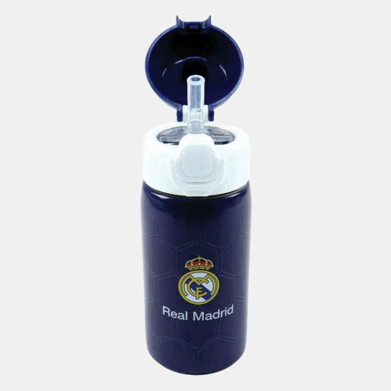 Real Madrid Blue Αλουμινένιο Παγούρι με Καλαμάκι 500 ml 5905791