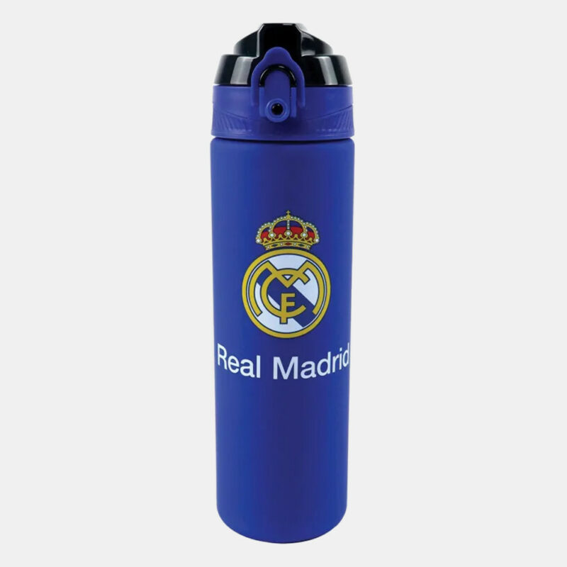 Real Madrid Blue Ματ Πλαστικό Παγούρι με Καλαμάκι 700 ml 5905794