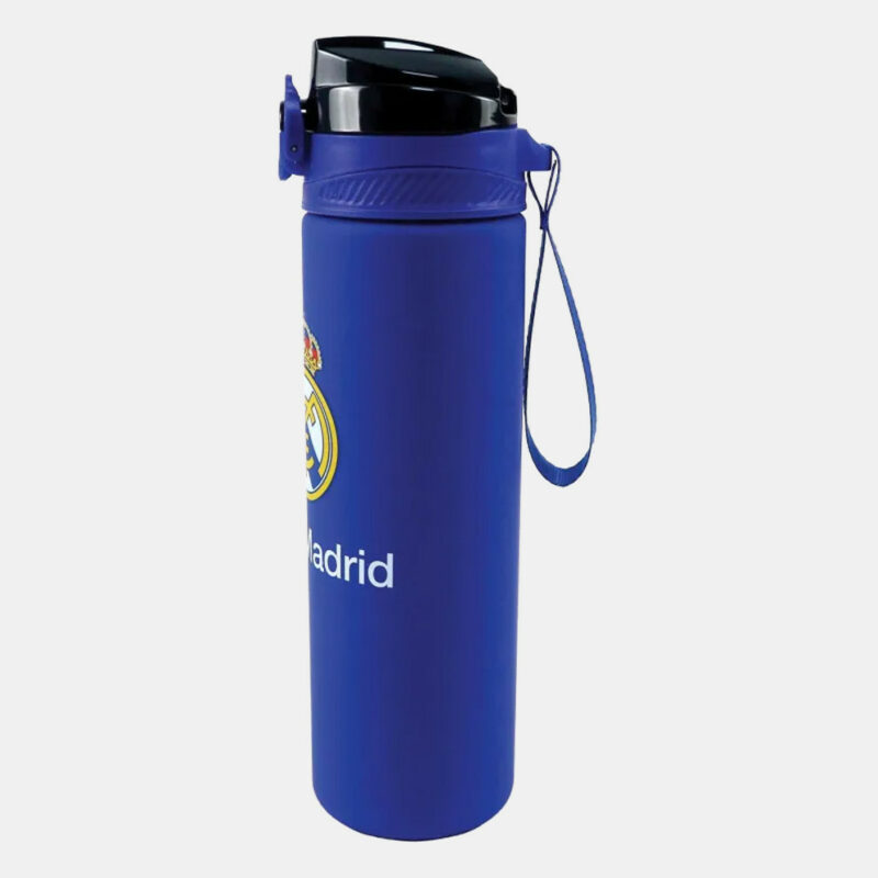 Real Madrid Blue Ματ Πλαστικό Παγούρι με Καλαμάκι 700 ml 5905796