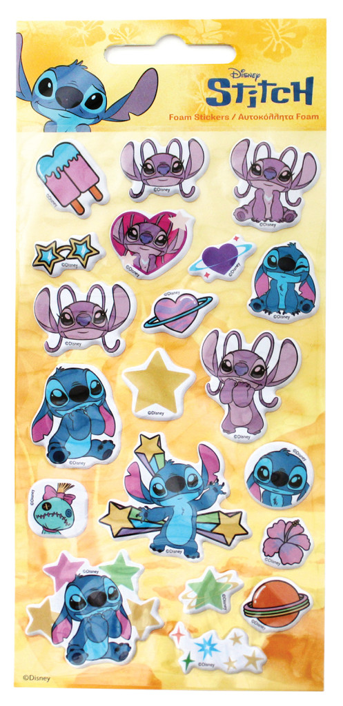 Disney Lilo & Stitch Universe Ανάγλυφο Αφρώδες Σετ Αυτοκόλλητων 10×21 cm 5894980