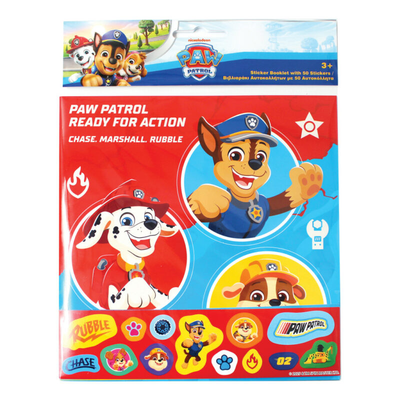 Paw Patrol Ready for Action Σετ Αυτοκόλλητων 50 Τεμαχίων 10 Φύλλων 20×26 cm 5896757