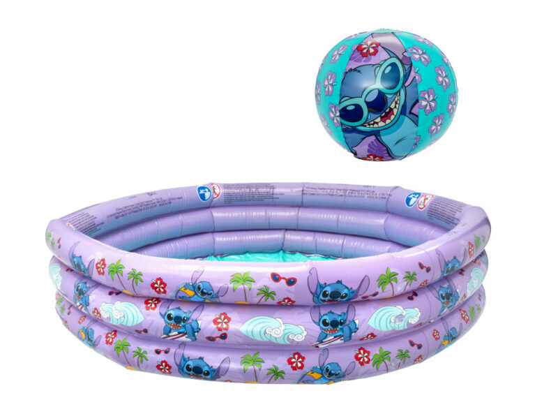 Disney Lilo & Stitch Hawaiian Παιδική Φουσκωτή Πισίνα 3 Δακτυλίων & Σετ με Μπάλα Παραλίας 5898962