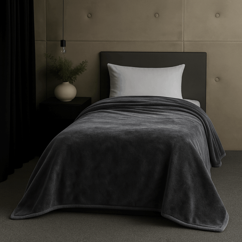 Κουβέρτα βελουτέ Μονή Grey 4461055