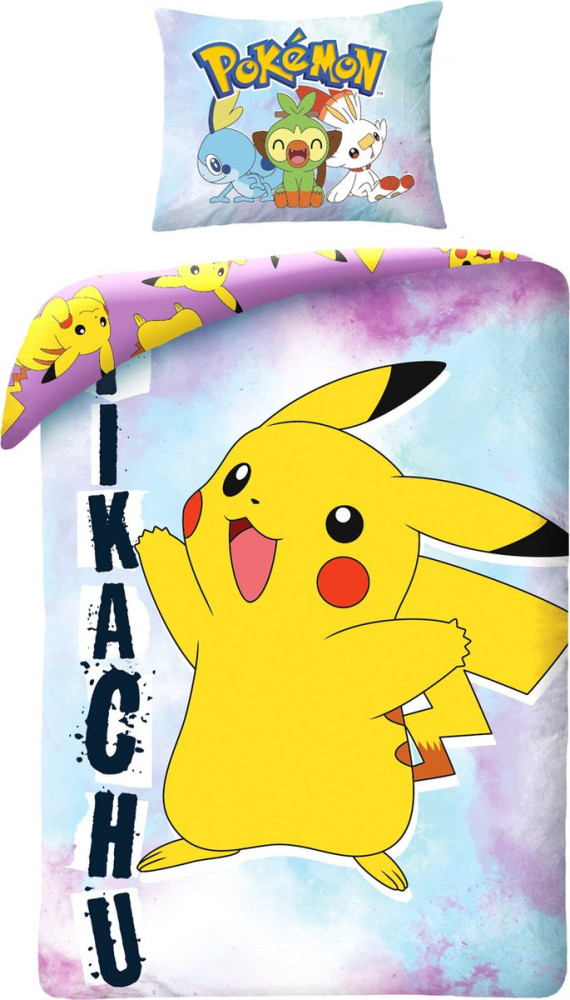 Pokémon Tie-dye Σετ Μονή Παπλωματοθήκη Βαμβακερή 2 Τεμαχίων 140×200 και 70×90 cm 5879434