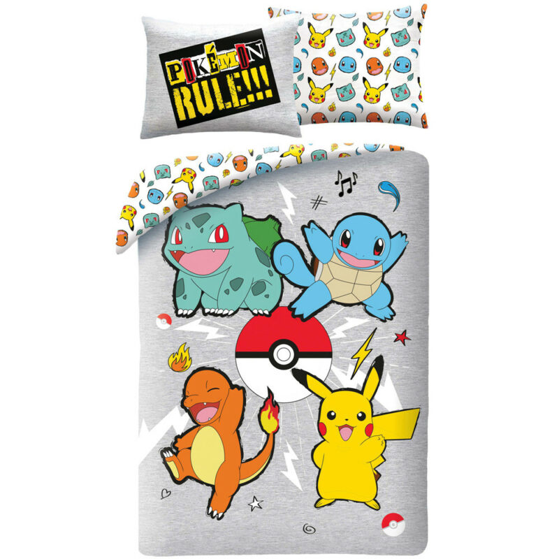 Pokémon Rule! Σετ Μονή Παπλωματοθήκη Polycotton 2 Τεμαχίων 140×200 και 70×90 cm 5879429