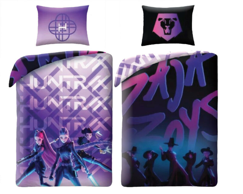 K-pop Demon Hunters Enemies Διπλής Όψης Σετ Μονή Παπλωματοθήκη Polycotton 2 Τεμαχίων 140×200 και 70×90 cm 5905158