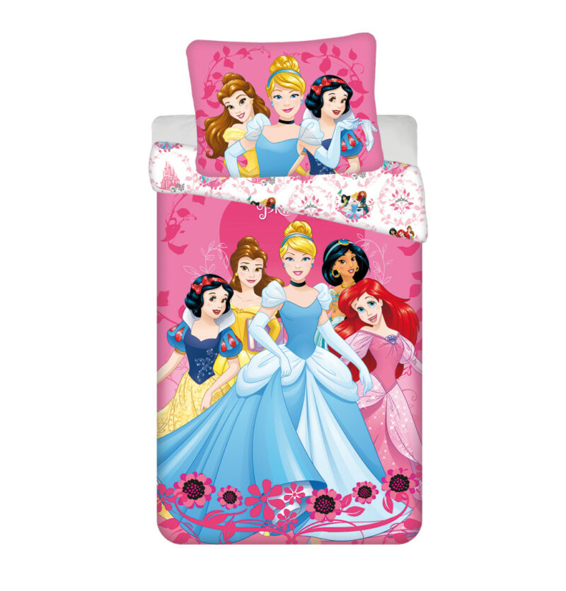 Disney Princess Heart Σετ Μονή Παπλωματοθήκη Βαμβακερή 2 Τεμαχίων 140×200 και 70×90 cm 5873830