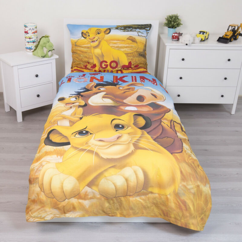 Disney The Lion King Pride Lands Trio Σετ Μονή Παπλωματοθήκη Βαμβακερή 2 Τεμαχίων 140×200 και 70×90 cm 5873820