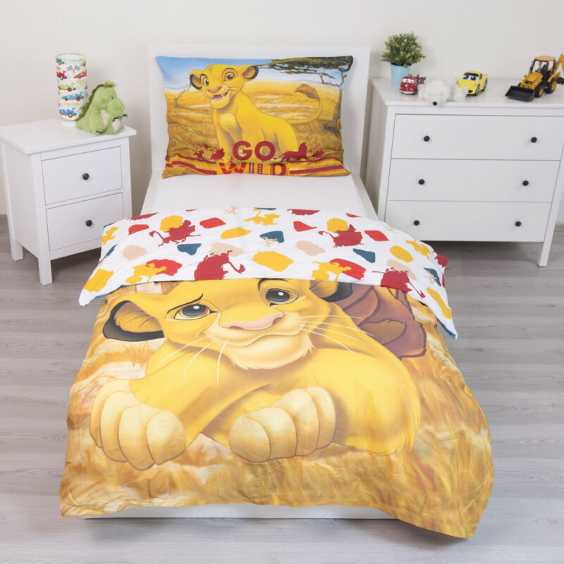 Disney The Lion King Pride Lands Trio Σετ Μονή Παπλωματοθήκη Βαμβακερή 2 Τεμαχίων 140×200 και 70×90 cm 5873821
