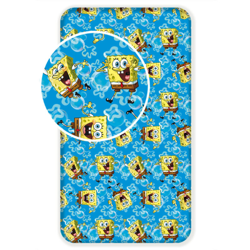 SpongeBob Blue fitted sheet 90×200 cm 6032566