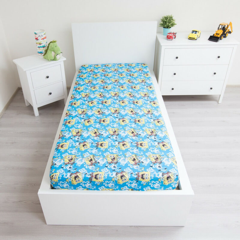 SpongeBob Blue fitted sheet 90×200 cm 6032567