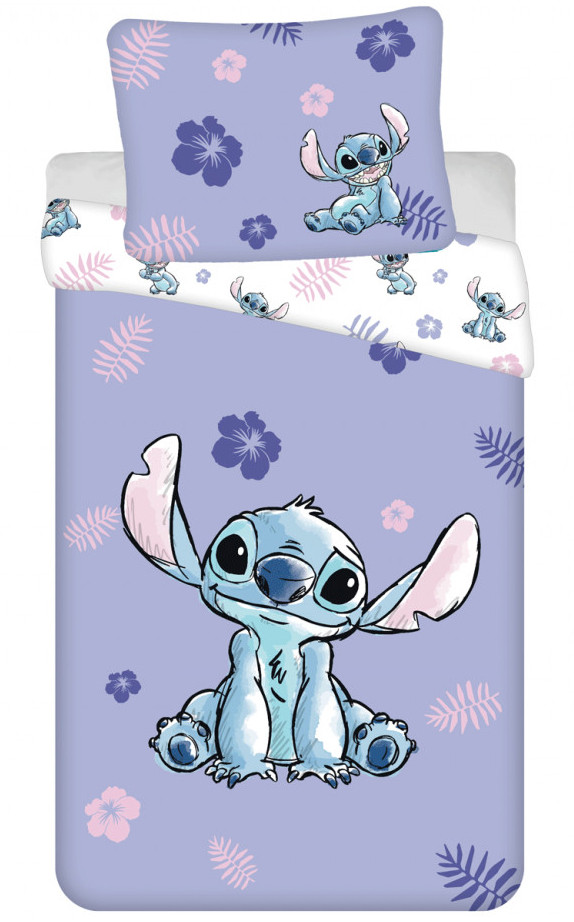 Disney Lilo and Stitch Blooming Σετ Μονή Παπλωματοθήκη Βαμβακερή 2 Τεμαχίων 140×200 και 70×90 cm 5899144