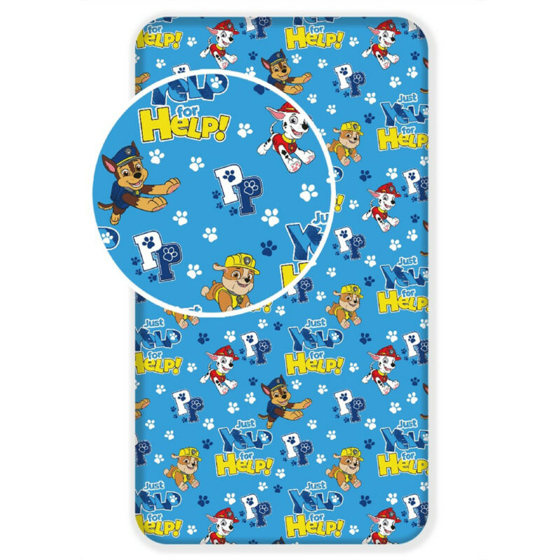 Paw Patrol Yelp παιδικό σεντόνι μονό με λάστιχο 90×200 cm 5899830