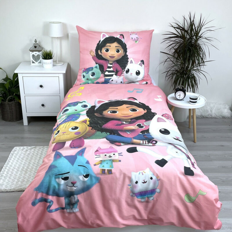 Gabby’s Dollhouse Peaceful Σετ Μονή Παπλωματοθήκη Βαμβακερή 2 Τεμαχίων 140×200 και 70×90 cm 5899217