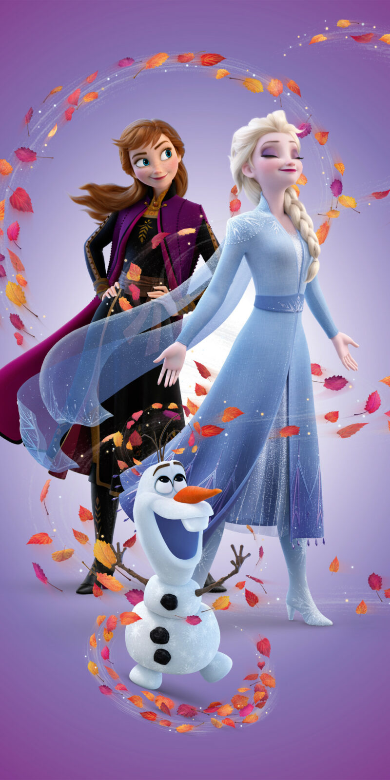 Disney Frozen Leaves Magic Πετσέτα Μπάνιου & Θαλάσσης 100% Βαμβάκι 70×140 cm 5898177