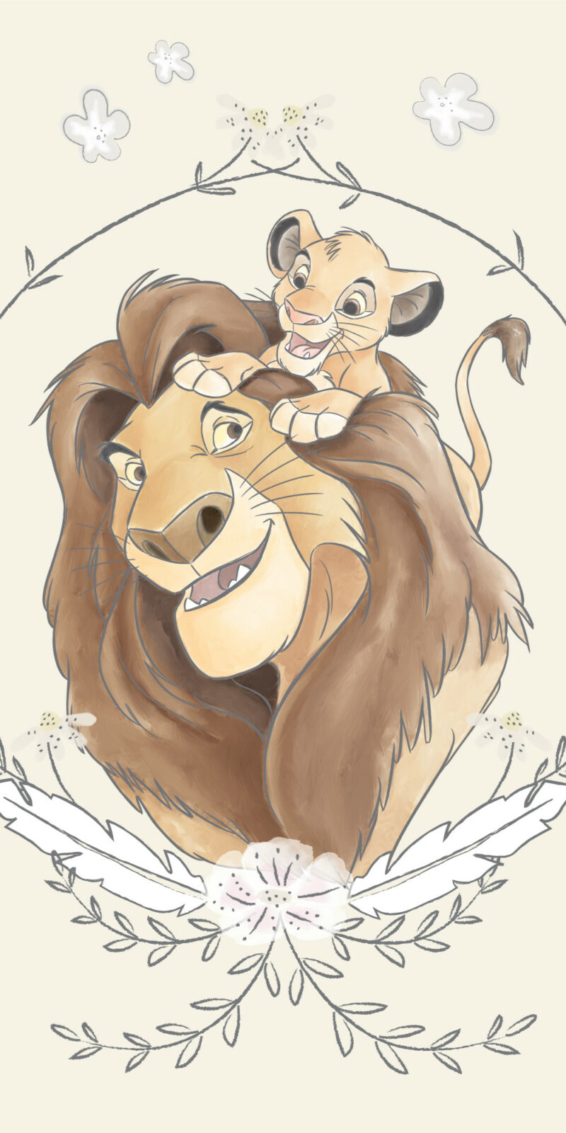 Disney The Lion King Simba Πετσέτα Μπάνιου & Θαλάσσης 100% Βαμβάκι 70×140 cm 5898167