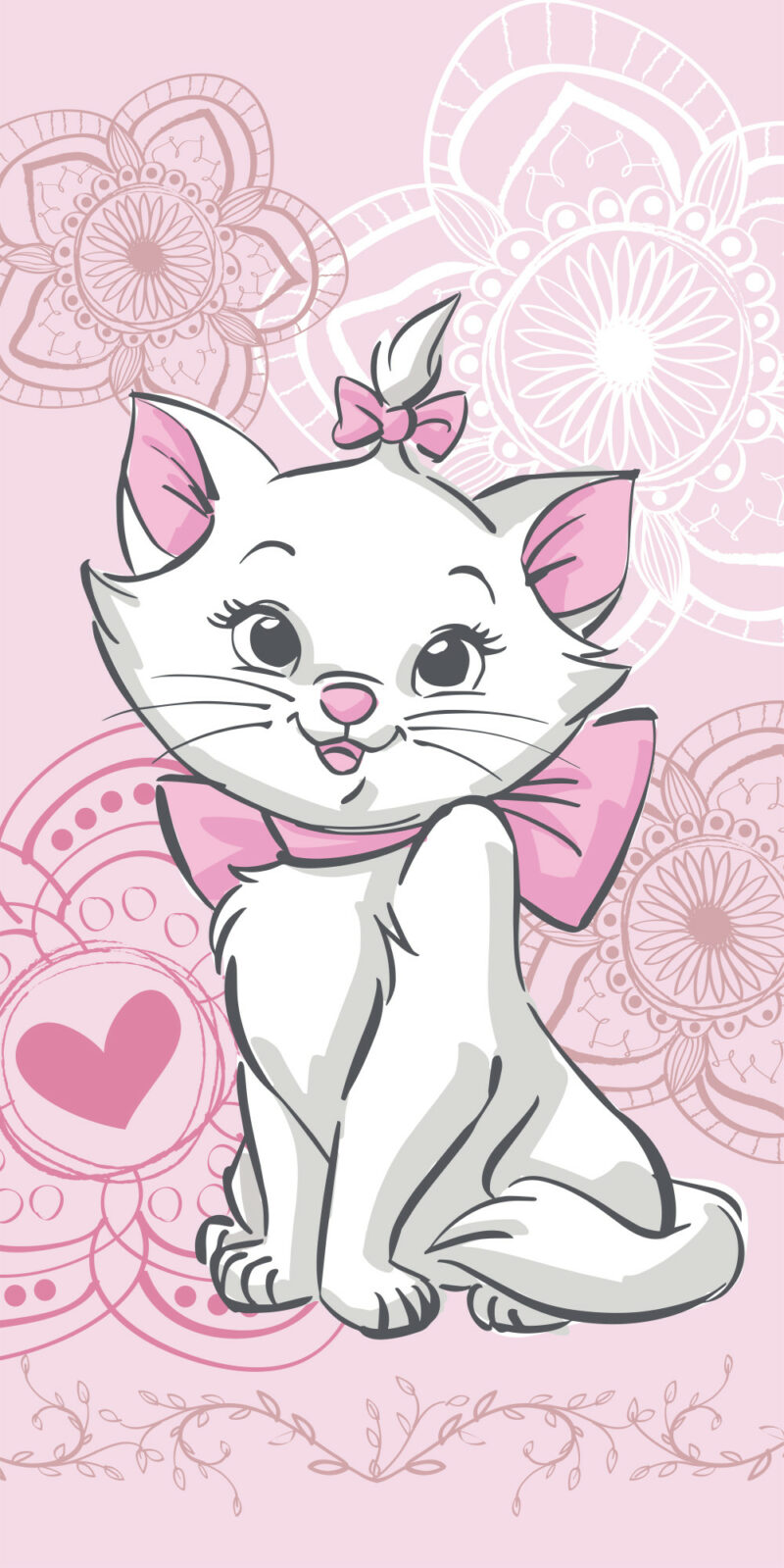 Disney Marie Aristocat Πετσέτα Μπάνιου & Θαλάσσης 100% Βαμβάκι 70×140 cm 5898226