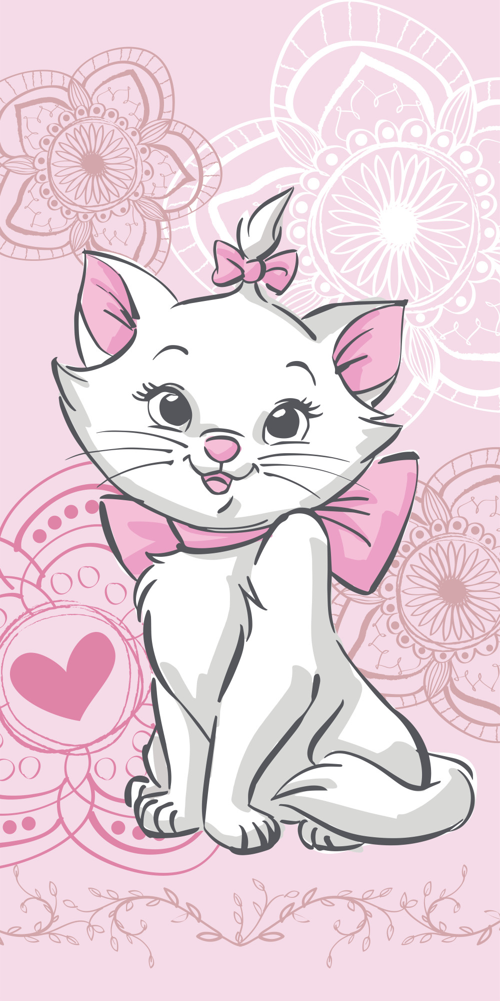 Disney Marie Aristocat Πετσέτα Μπάνιου & Θαλάσσης 100% Βαμβάκι 70×140 cm