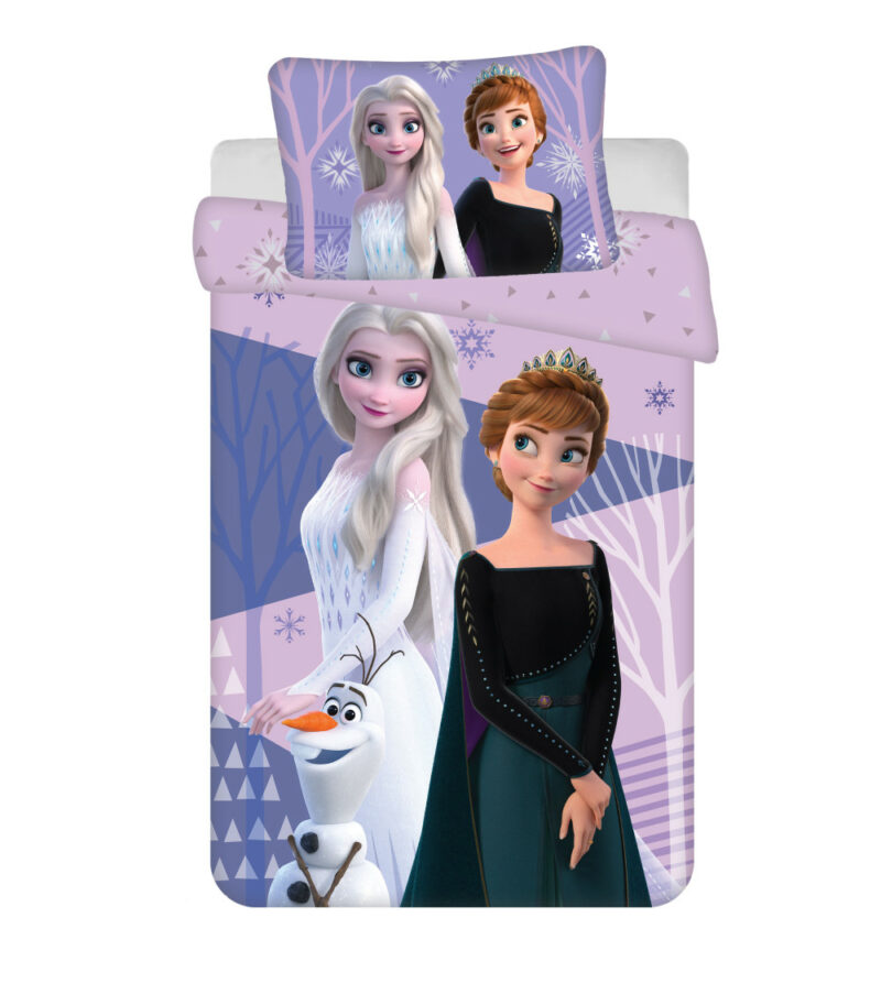 Disney Frozen Purple Βρεφικό Βαμβακερό Σετ Παπλωματοθήκης 2 Τεμαχίων 100×135 και 40×60 cm 5899503