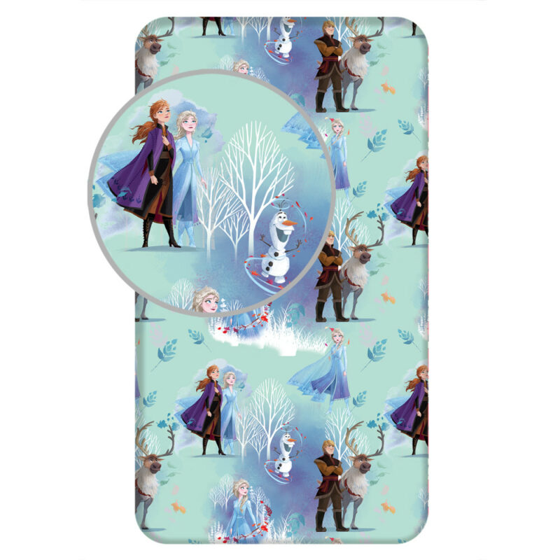 Disney Frozen White Trees παιδικό σεντόνι μονό με λάστιχο 90×200 cm 5899780