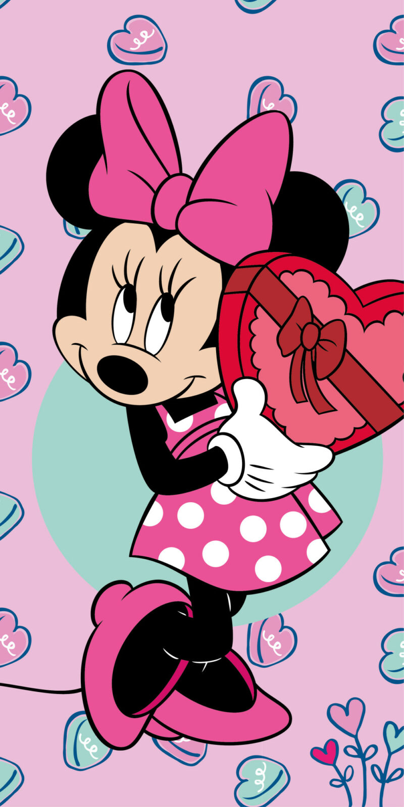 Disney Minnie Sweets Πετσέτα Μπάνιου & Θαλάσσης 100% Βαμβάκι 70×140 cm 5898247